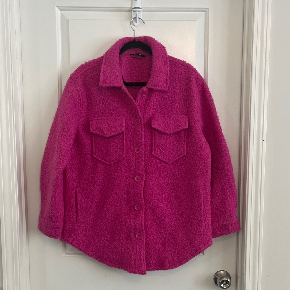George hot pink teddy jacket size small